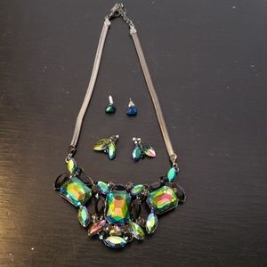 Guess statement necklace and earrings set